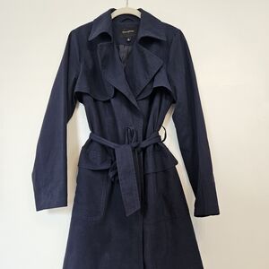 🍌Banana Republic Navy Trench Coat Size Medium